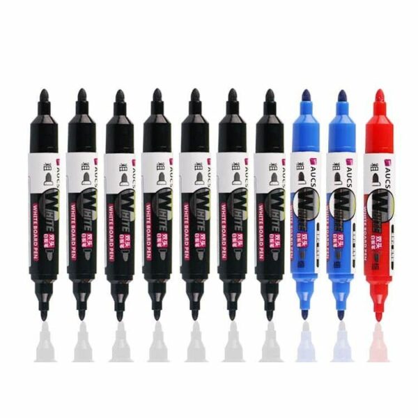 Dry Wipe Whiteboard Pens in various colours that are double sided