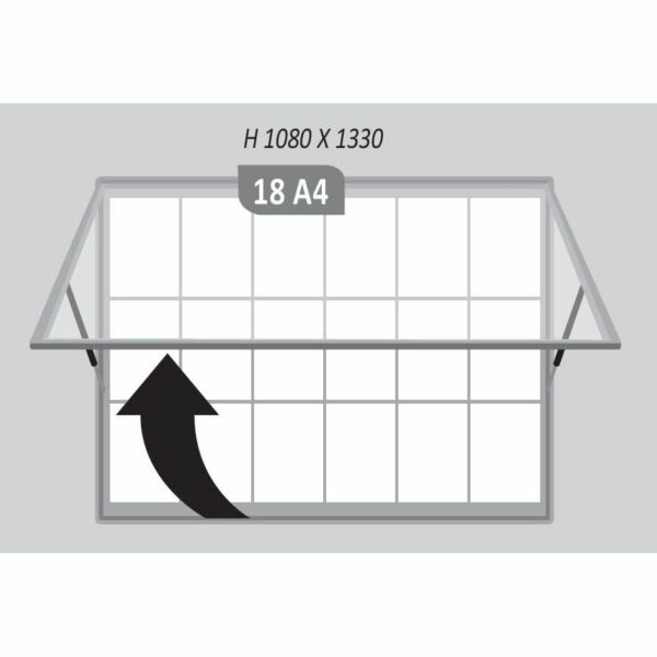 External weatherproof classic noticeboard with posts 18 A4