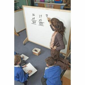 School teacher using a junior mobile whiteboard