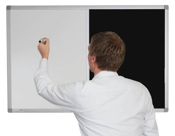 Combination whiteboard hessian black