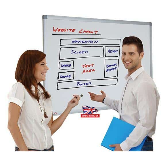 Laminated non magnetic whiteboard