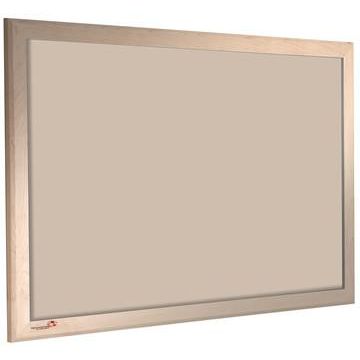 brown noticeboard with wooden frame