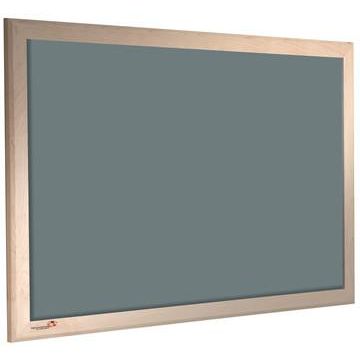 grey noticeboard with wooden frame