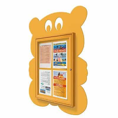 school noticeboard yellow teddy