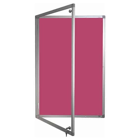 pink lockable noticeboard