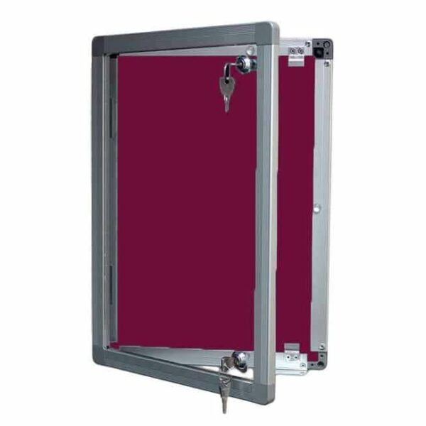 purple lockable display case