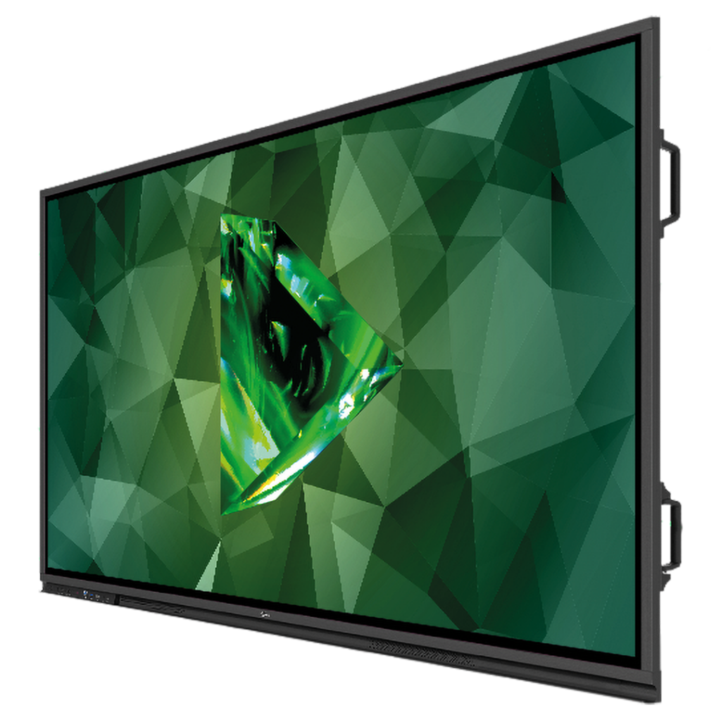 Interactive whiteboard with an emerald on the screen